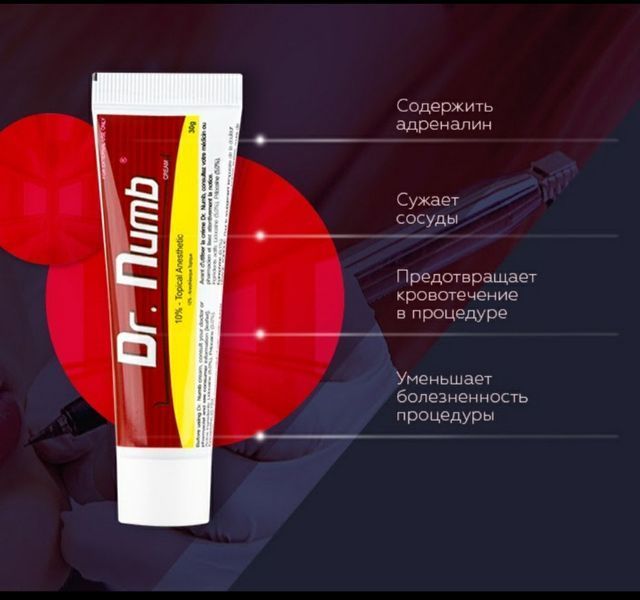 Обезболюючий крем для тату і татуажу Dr Numb, 30мл. 236 фото